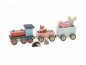 Vlak se zvířátky Edvin dřevěný, Kids Concept